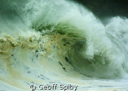 the power of the sea-during a winter storm in False bay, ... by Geoff Spiby 